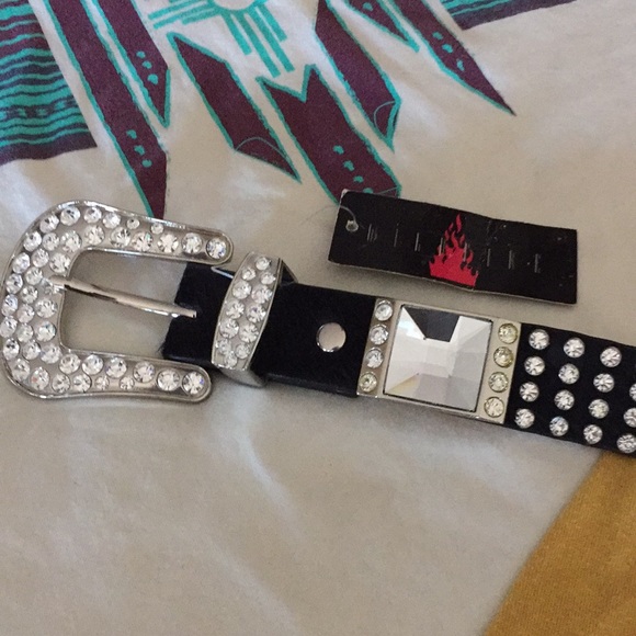 Wildfire Lg square Swarovski crystal belt. main image 6